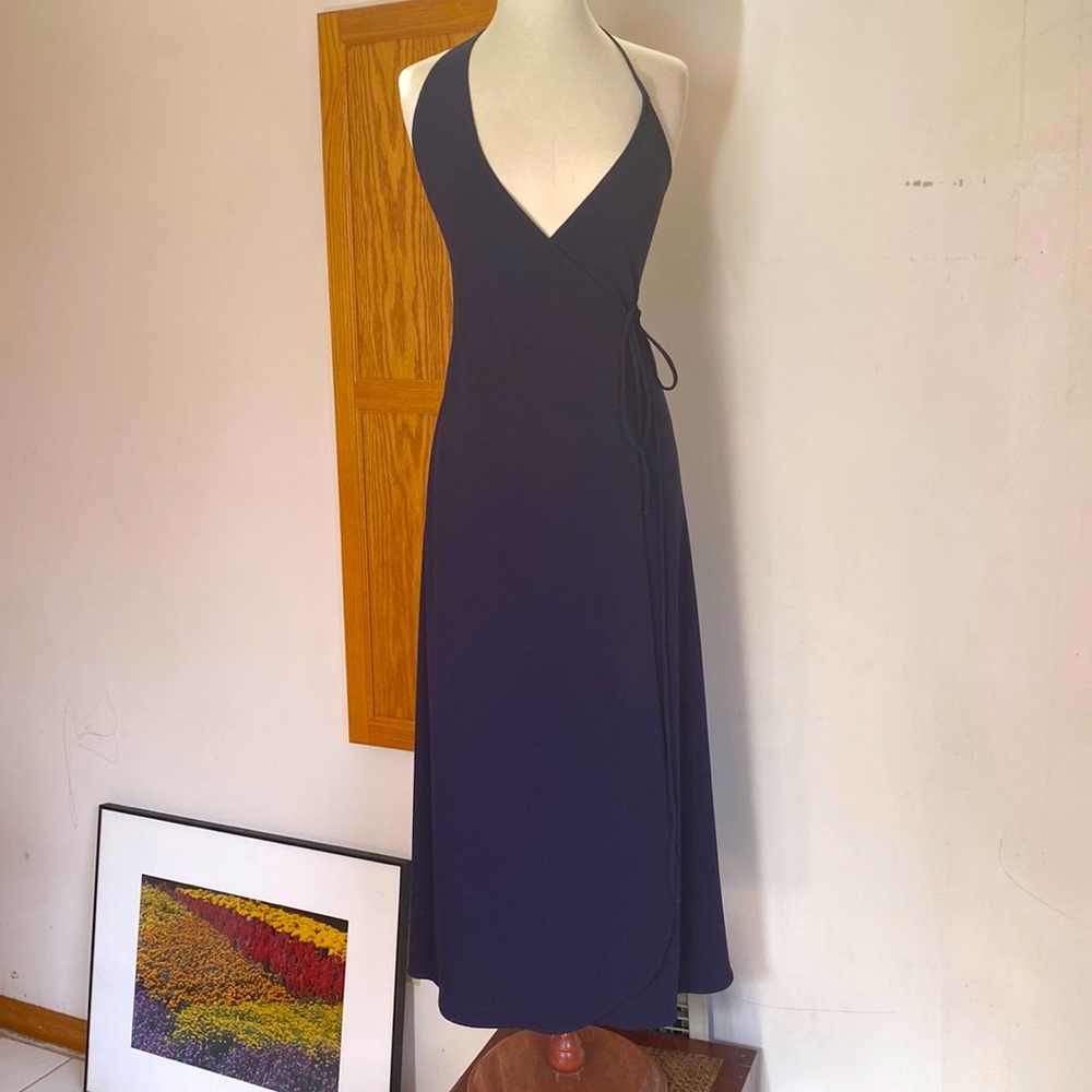 Nicole Miller Navy wrap front dress